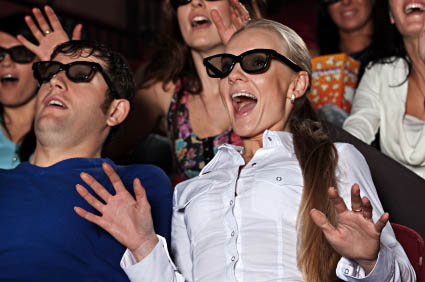 3D Glasses used in a Movie Theater