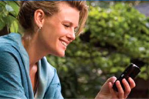 Woman an Movile Device